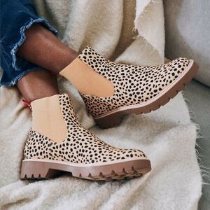 Dolce Vita Pepper Leopard Print Ankle Chelsea Boots